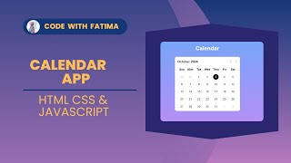 How to Build a Responsive Calendar App with HTML CSS amp JavaScript  StepbyStep Tutorial [upl. by Bruni]