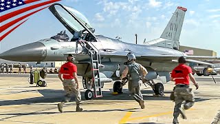 Scramble – Pilots amp Crews Rush to F15 amp F16 Fighter Jets [upl. by Naot]