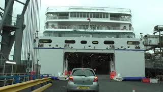 Driving On Ferry MV Pont Aven Brittany Ferries Plymouth Devon England 17th August 2021 [upl. by Laehplar]