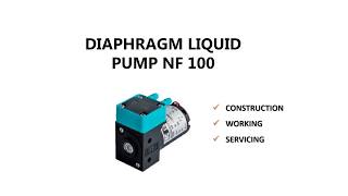 KNF NF100 Pump  Working  Servicing  How to service a diaphragm pump [upl. by Ilrahc]