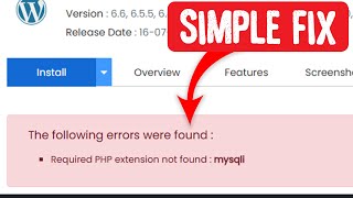 Required PHP extension not found mysqli Cpanel WordPress [upl. by Nagaek]