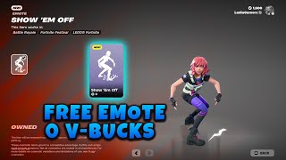 0 VBUCKS FREE EMOTE in Fortnite Emote ShowOff [upl. by Etteragram364]