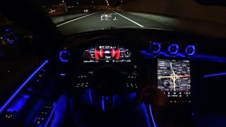 The New Mercedes C Class 2023 NIGHT Test Drive [upl. by Lekcar390]