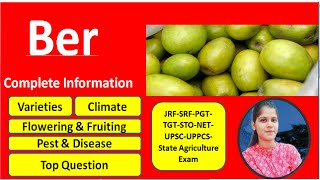 Ber  ASRB NET  Arid zone Fruit  Important Question  JRFSRFTGTPGTNETSMSSTOUPSCUPPCS [upl. by Carolin]