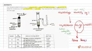 Four students added a small amount of ethanoic acid to sodium hydrogencarbonate [upl. by Kataway57]