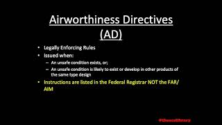 PAIBK1c Airworthiness Directives and Special Airworthiness Information Bulletins [upl. by Braunstein]