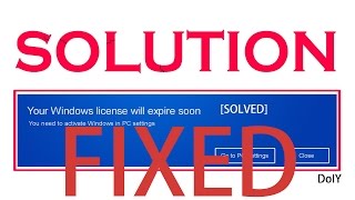 How to fix quotYour Windows License will expire soon Windows 10quot December 2016 [upl. by Ilsa]