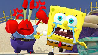 OMG SpongeBob RUN Mr Krabs is behind you Sad Story 3D SpongeBob Cartoon [upl. by Aceissej843]