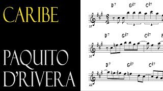 Paquito DRivera  Caribe Latin solo Transcription wMichel Camilo [upl. by Asirram]