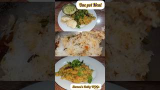 One pot meal sambarsadam sambarrecipe lunchthali southindianrecipes foodie recipe indianfood [upl. by Ramej]