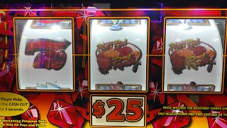 MASSIVE JACKPOT MAX BET Hot Red Ruby HIGH LIMT 25 Slot  Magic Slots at Choctaw Casino Durant [upl. by Ahsyen292]