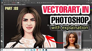 Learn Vectorart  Cartoon Editing in Photoshop step by step  hindi explaination  Part 3 [upl. by Desi]