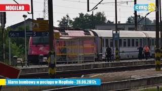 MOGILNO Alarm bombowy w pociągu  28062017r [upl. by Olsson839]