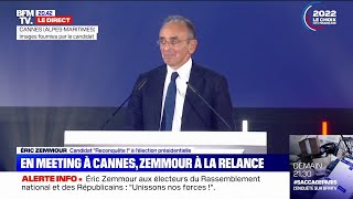 Le meeting dEric Zemmour à Cannes en intégralité [upl. by Nemzaj]