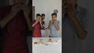 “Fastest Burger Eater Wins ₹500 Challenge😄😄 [upl. by Peyter]