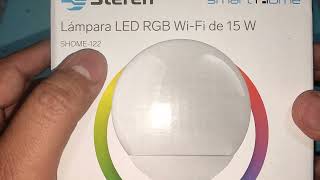 Foco LED RGB 15w WiFi Multicolor STEREN [upl. by Naujat184]