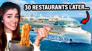 I ate at Every Restaurant on the Biggest Cruise Ship in the World Icon of the Seas [upl. by Chretien]