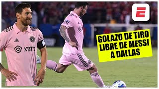 EL GOLAZO de Messi a Dallas que envió el juego a la tanda de penales  Leagues Cup [upl. by Sivert]