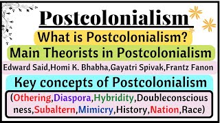 SubPostcolonialismPostcolonial Literature in HindiPostcolonial TheoryPostcolonialism in Hindi [upl. by Alyehs]