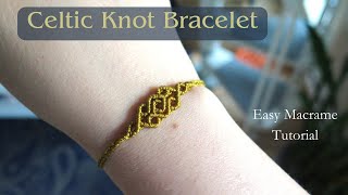 Celtic Knot Bracelet  Micro Macrame Tutorial [upl. by Adelbert857]