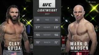 UFC vegas 34  Clay Guida vs Mark OMadsen  Full Fight Highlights [upl. by Annahsad]