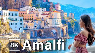 Amalfi 2024 8K ITALY Walk Amalfi Coast Walking Tour [upl. by Samuela954]