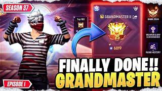 Road To Grandmaster Season 37🔥Rank Pushing Region Top 1 in Solo [upl. by Naarah655]