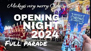 Mickeys Very Merry Christmas Party Full Parade  Opening Night 8th November 2024 [upl. by Dick]