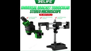 RELIFE RLM3TSTL2 Trinocular HD Stereo Microscope [upl. by Lilithe]