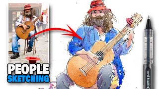 How To Draw PEOPLE Loosely  Easy Step By Step Tutorial for Beginners [upl. by Flanagan]