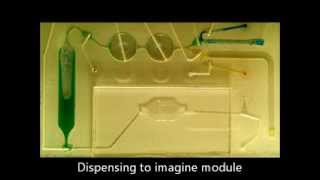 ALine Inc Demonstration Microfluidic metering mixing debubbling and dispensing M2D2 [upl. by Sandler]