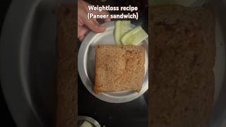 Weight loss recipe 2 paneer sandwich😋 weightloss viral youtubeshorts food paneerrecipe [upl. by Anelah]