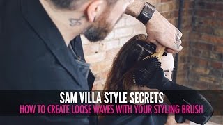 How To Create Loose Waves With Your Styling Brush amp Blow Dryer [upl. by Malia]