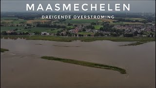 Maasmechelen dreigende overstroming op 16 juli 2021 [upl. by Levinson]