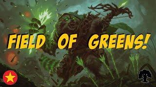 MTG Arena Mono Green Field of Greens Standard Ranked BO1 [upl. by Harberd]