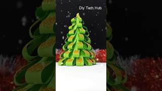 Easy DIY Christmas tree craft 🎄christmas christmasdecoration crafts [upl. by Noisla]