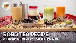 Delicious Boba Tea Recipe 🧋  Homemade Bubble Tea  Foodies Only [upl. by Adelina]