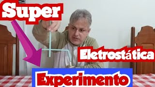 Experimento de eletrização por atrito com canudinhos  Eletricidade estática [upl. by Quinby]