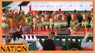 Mathare 4A JSS students perform Kisii folk song at Kenya Music Festival in Eldoret [upl. by Iahs530]