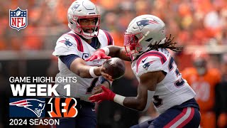 New England Patriots vs Cincinnati Bengals Game Highlights  NFL 2024 Season [upl. by Atirb972]