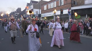 Hailsham Bonfire Society at 2018 Uckfield Bonfire [upl. by Aihselef]