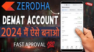 Zerodha Kite Demat Account Opening  Fast Approval  How to open zerodha account [upl. by Cathe]