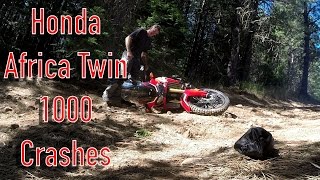 Honda Africa Twin 1000 crashes [upl. by Diego852]