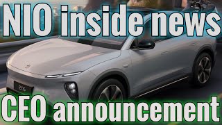 NIO inside news  CEO announcement [upl. by Page]