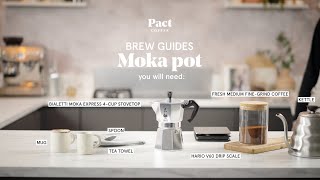 How to make coffee with a moka pot  Moka Pot Guide  Pact Coffee [upl. by Nahtaneoj232]