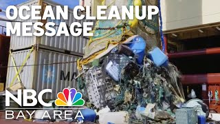 Ocean Cleanup fleet makes way to San Francisco [upl. by Fletch]