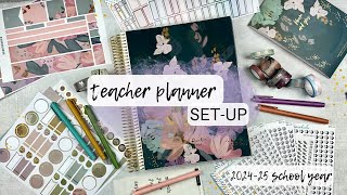 202425 TEACHER PLANNER SETUP  EC teacher lesson planner  all new supplies for a new year 📎 [upl. by Koby]