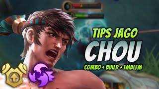 CARA MAIN CHOU EMBLEM BARU  amp COMBO CHOU  BUILD TERSAKIT 2023   CHOU EXP LANE GAMEPLAY [upl. by Bela]