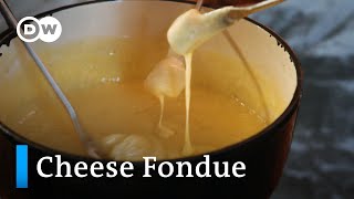 How To Make An Authentic Cheese Fondue  A Typical Dish From Switzerland [upl. by Range]