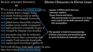 Shakespeare Sonnet 66 Eleven Characters in Eleven Lines [upl. by Castillo928]